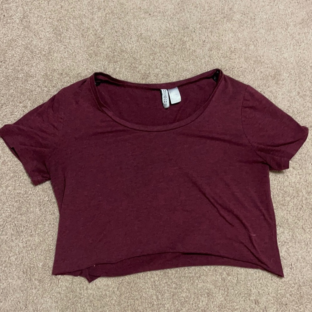 Large Maroon crop top